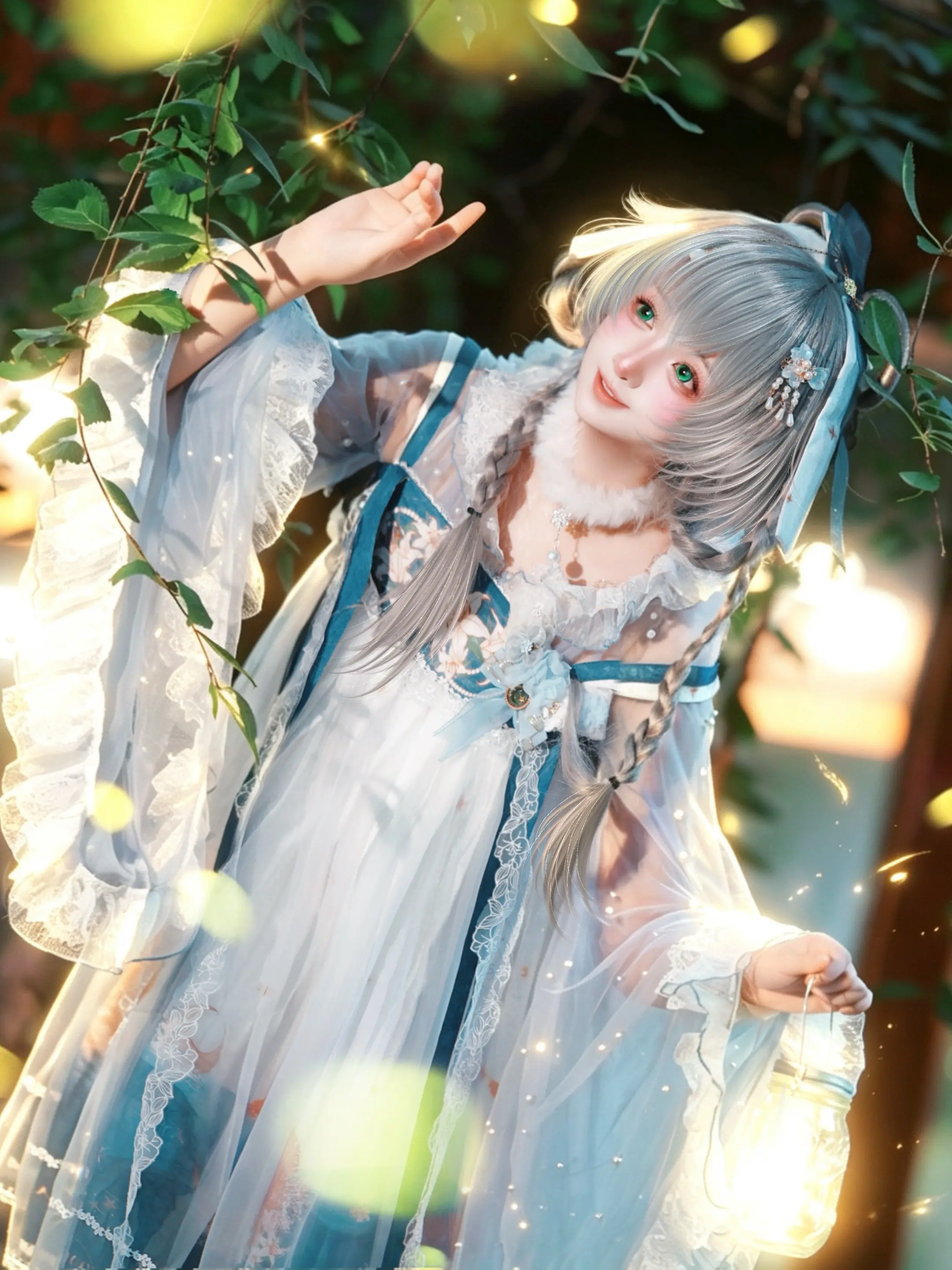 小洛也来看看这烟火人间｜洛天依。📷：  赛博头发：阿咩儿子
