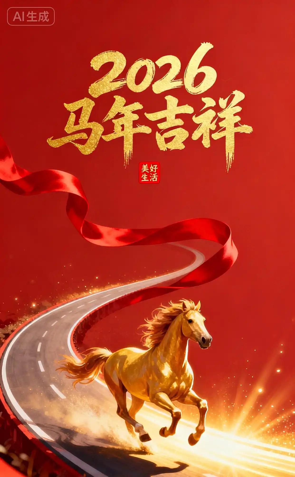 头条的家人们，2026马年快乐！
这一年，感谢有你！
过去这一年，
谢谢各位朋友