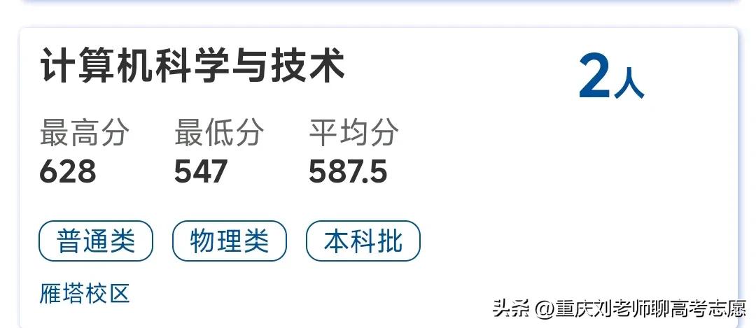2020年，重庆一高分学生想学计算机，结果把西安科技大学看成了西安电子科技大学，