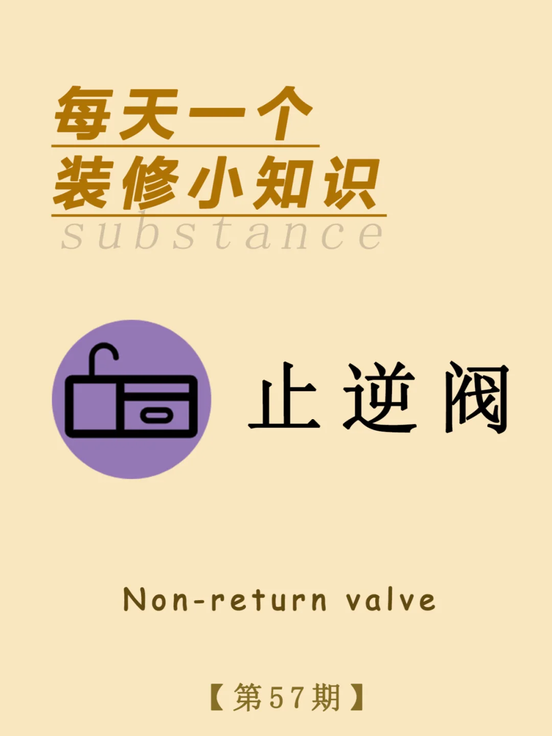 每天一个装修小知识：止逆阀