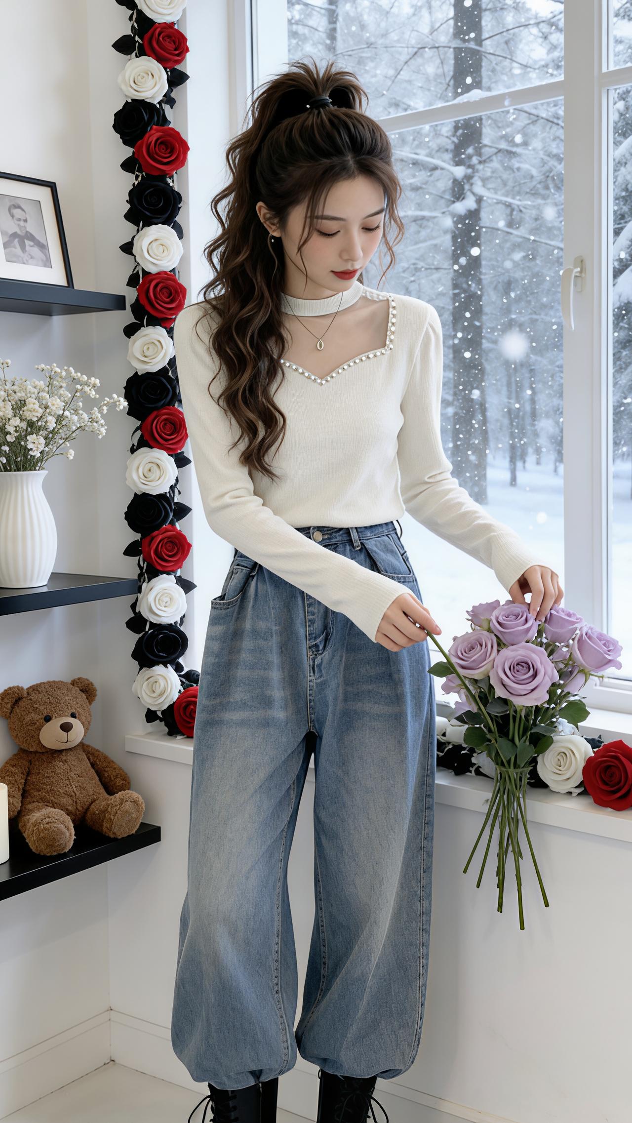 休闲上衣 温柔穿搭 穿搭 打底衫 谁穿谁好看