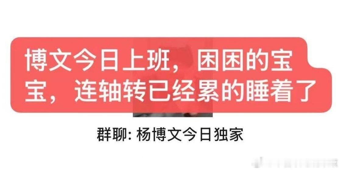 tg 杨博文今天上班 