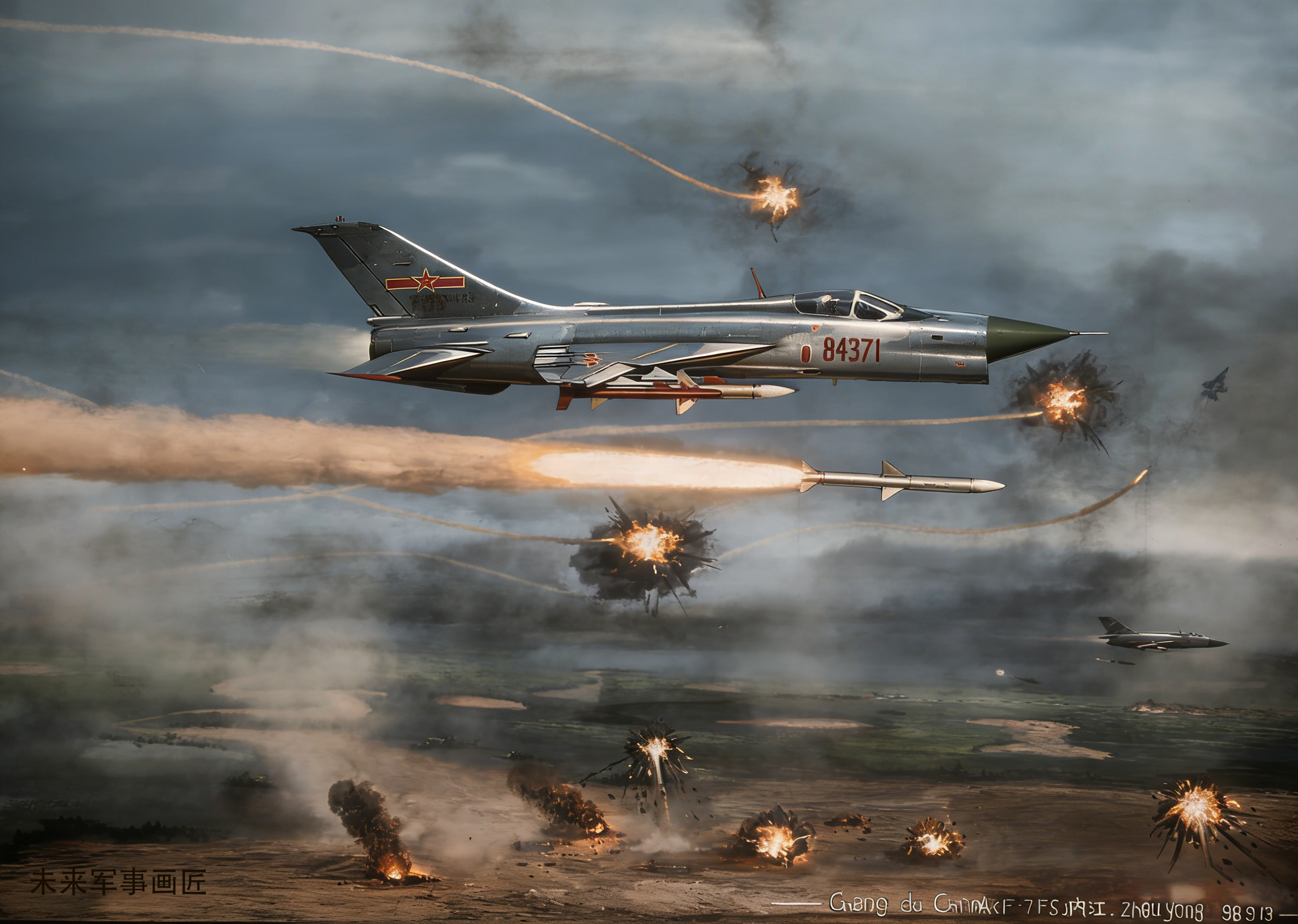 歼7FS战斗画面 