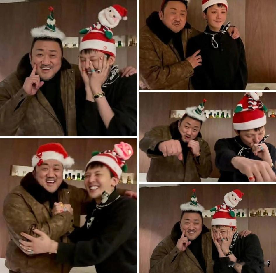 谁敢想象这一幕？韩国艺人马东锡竟然和 GD 权志龙一起过圣诞🎄

硬汉遇上潮王