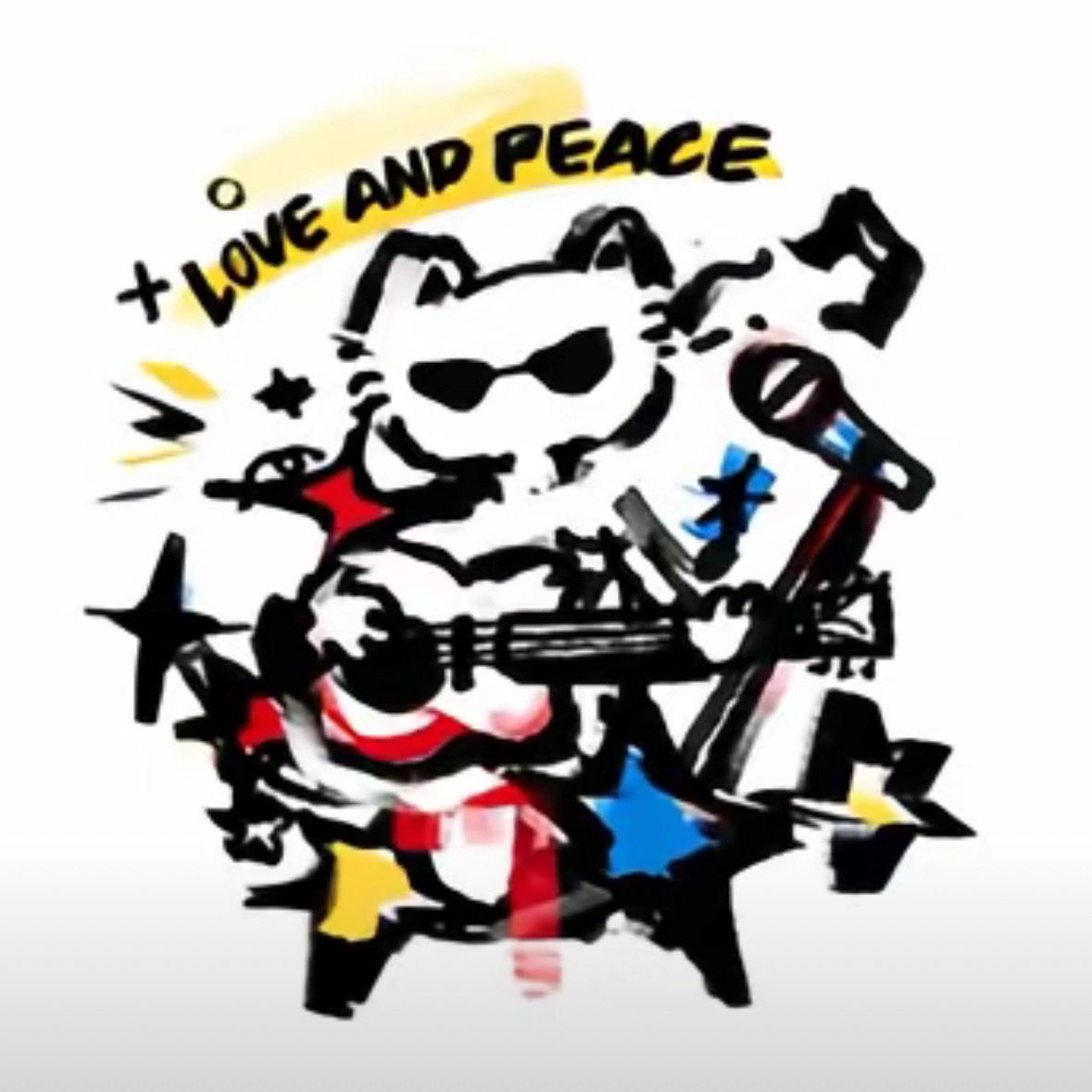 宝宝solo舞台的纹身贴是小猫哎！太萌咯第n+1次认证猫塑嘿嘿😼 