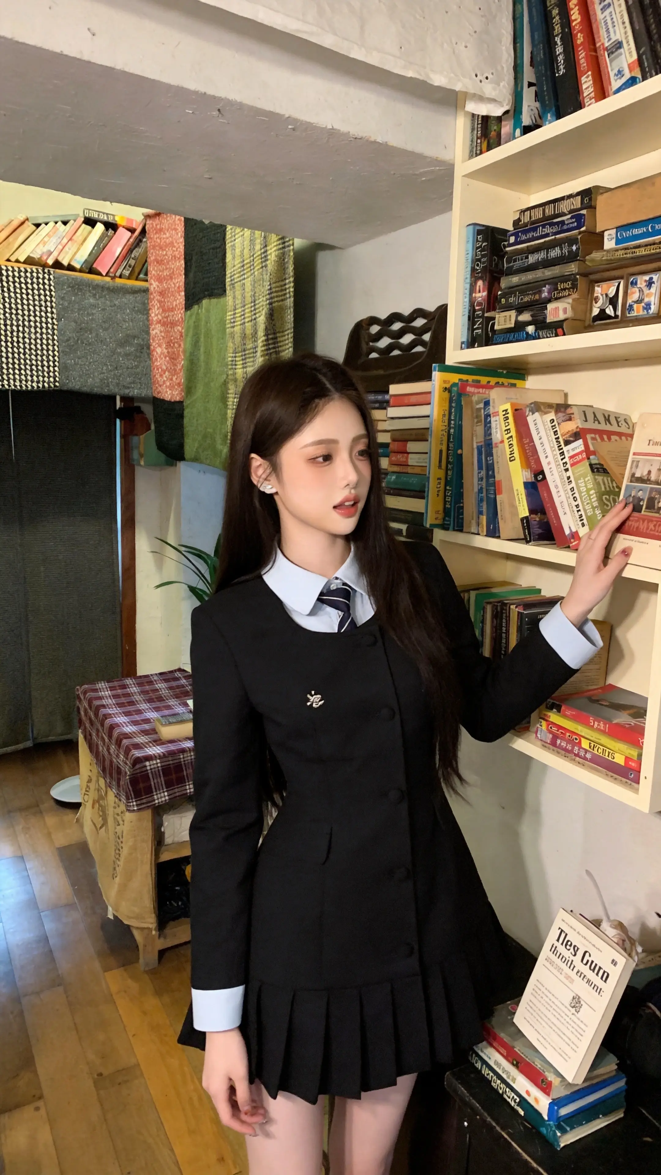 学姐来上课 日常校园穿搭 日系校服 今日份学妹风穿搭 学院制服穿搭