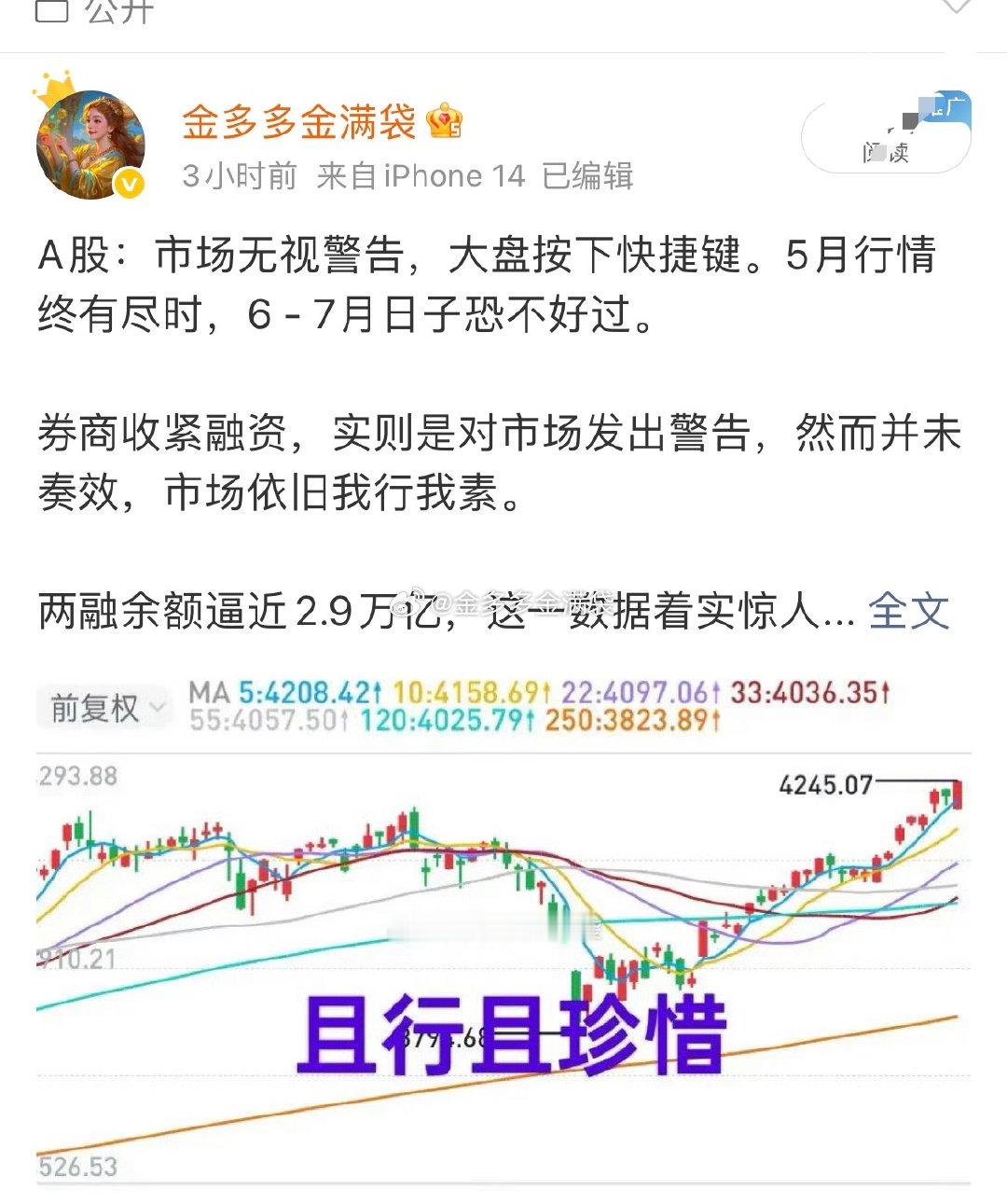 A股：不听金姐劝，吃亏在眼前！金姐昨日讲过，大盘正处于“挣扎”之态。今日开盘前，