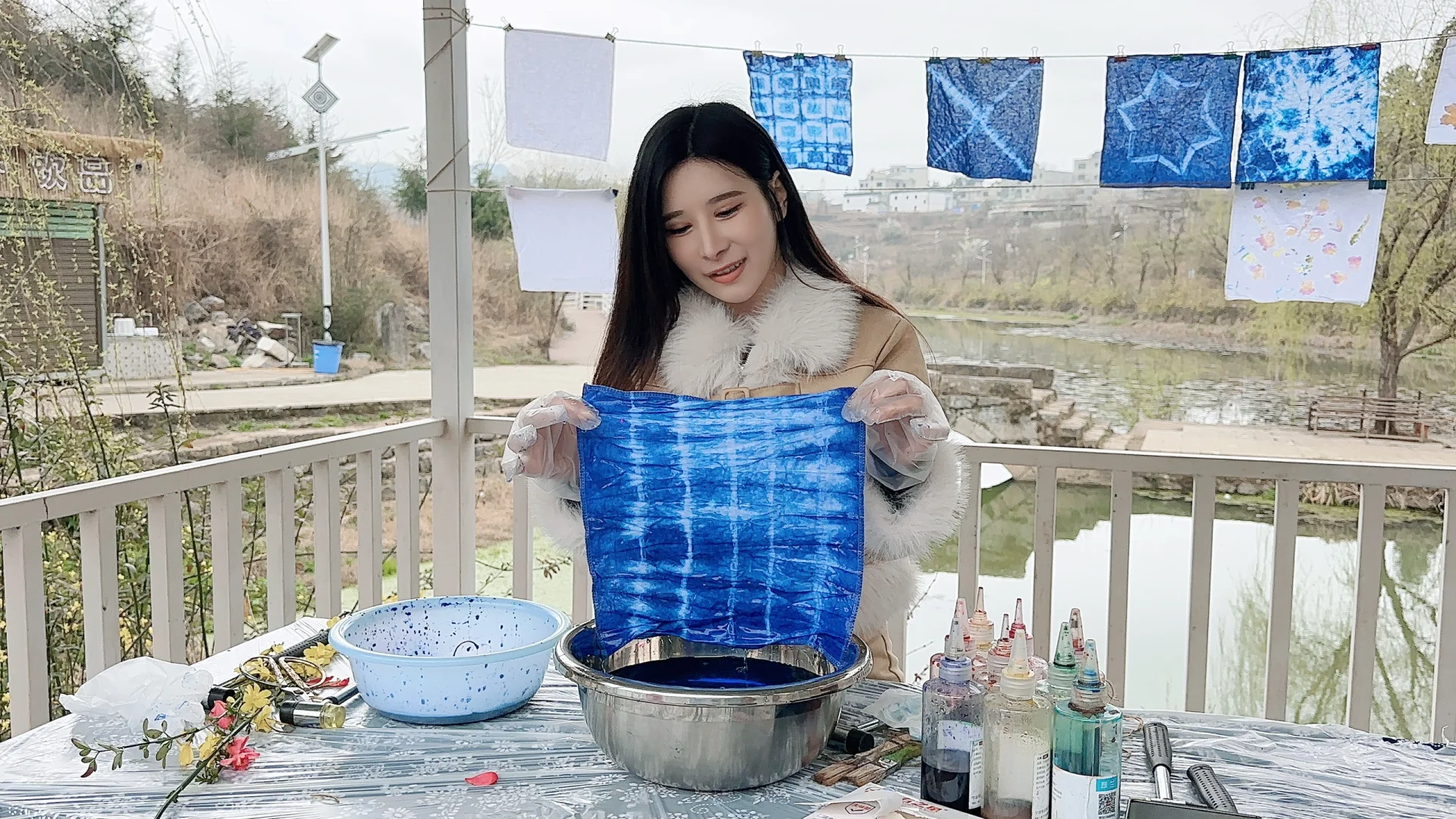 贵州白族非遗体验·扎染丨蓝白交织的美