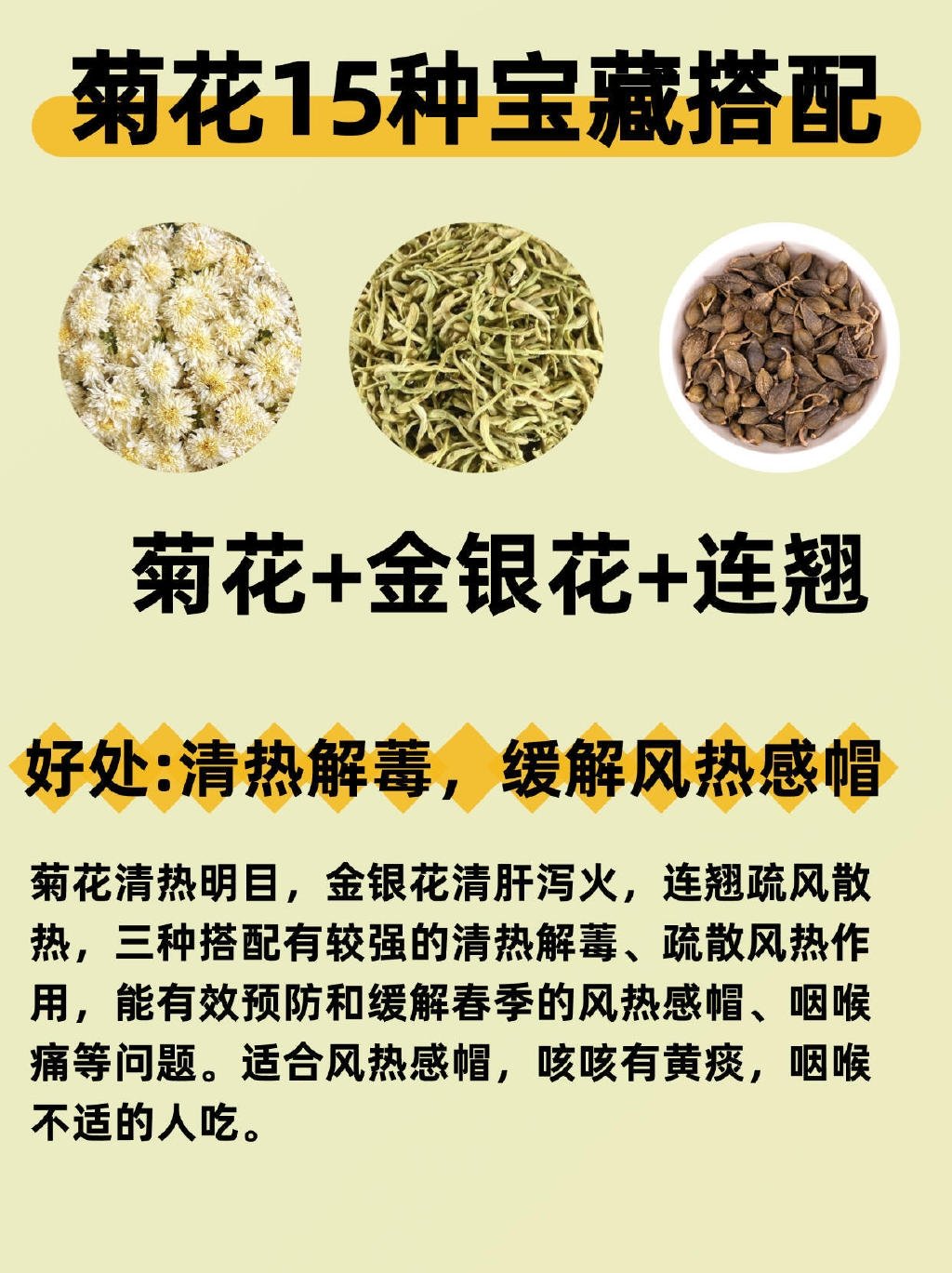 立春后养月干，喝菊花茶养生的搭配大家一定要知道。 