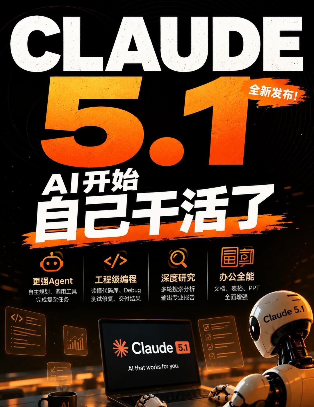 Claude 5.1 来了
AI 开始从“聊天”进入“干活”时代
	
Anthr