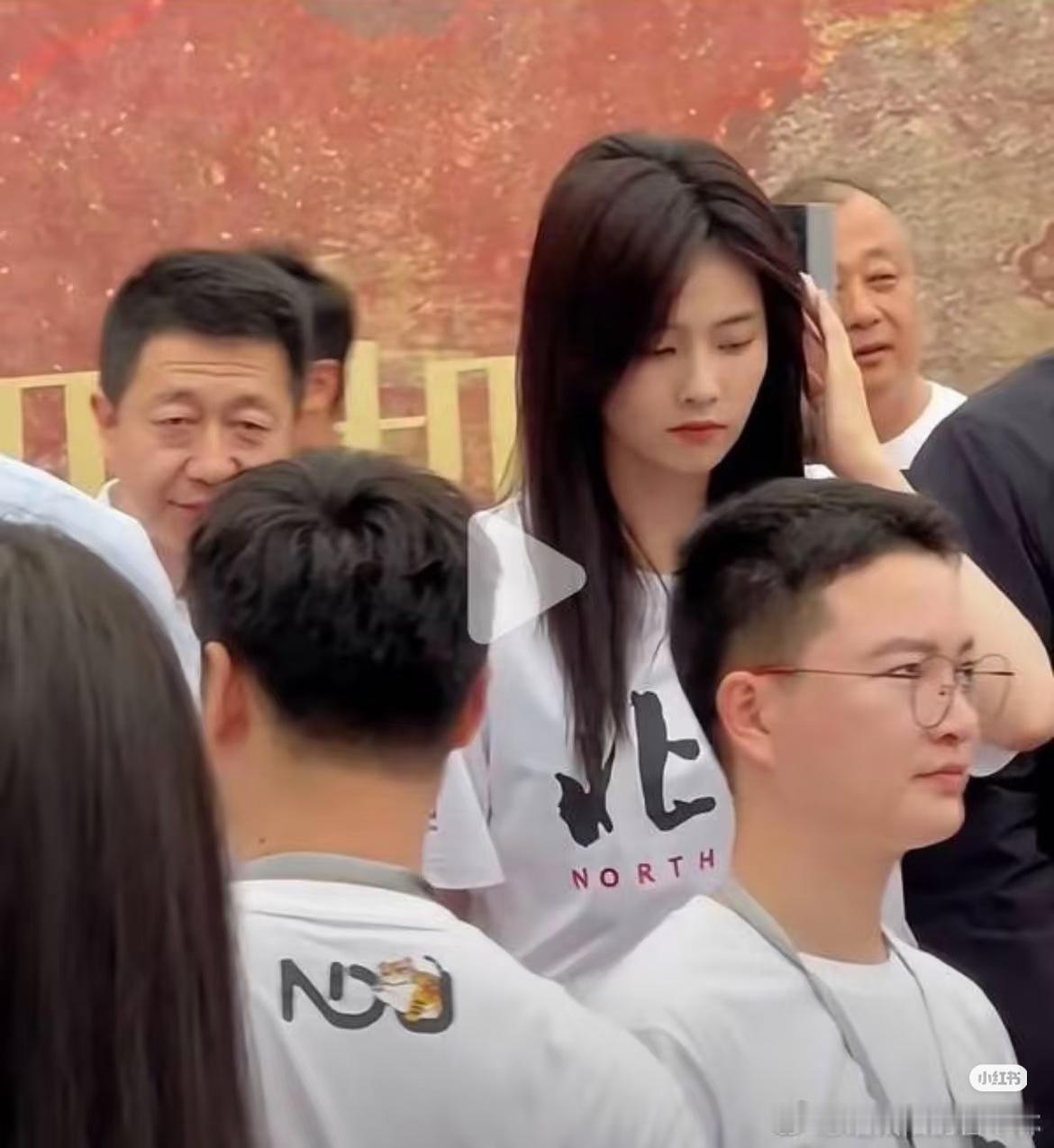 江苏文投 白鹿有网友拍到清晰的图，这俩是路人 和王书记身高对不上 