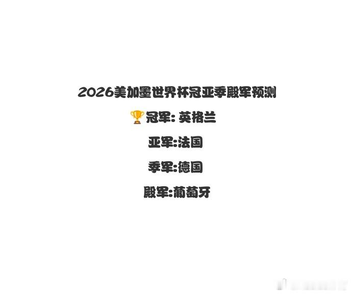AI有精准的数据分析预测，我也预测一下AI已经预测了世界杯