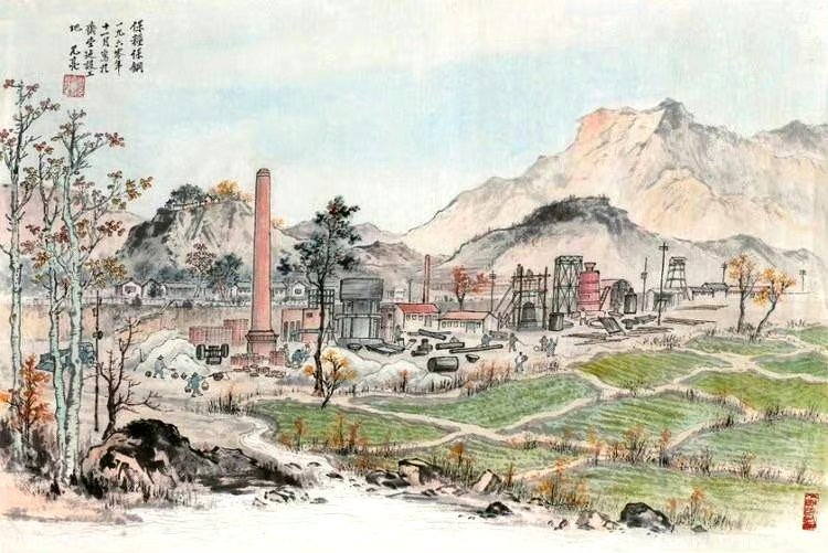 “落日旌旗，清霜剑戟，塞角声唤严更。论兵慷慨，齿颊带风生。坐拥貔貅十万，衔枚勇、