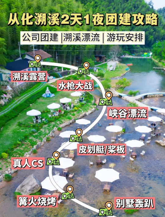 组织从化溯溪团建被夸❗包栋别墅玩到不想回