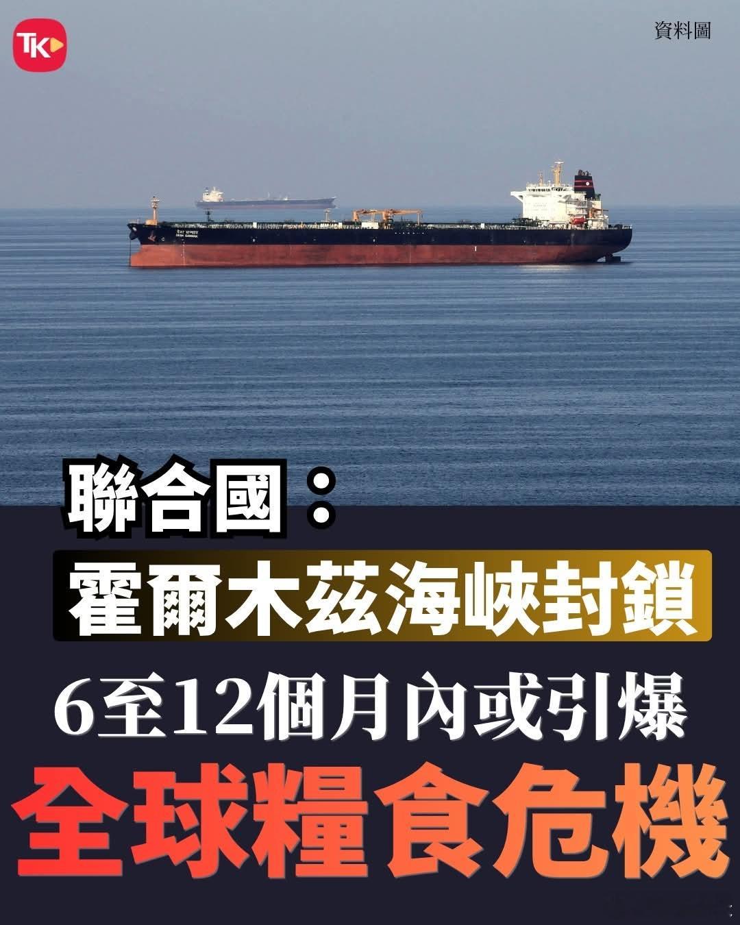 联合国：霍尔木兹海峡封锁　全球粮食危机6至12个月内恐爆发联合国粮食及农业组织（