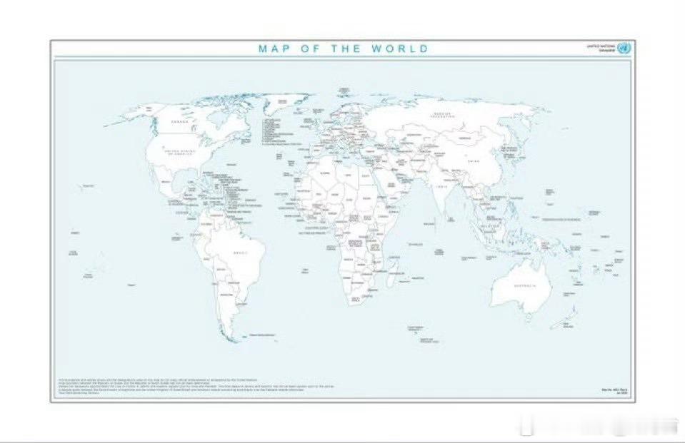 联合国新地图联合国发布了新版世界地图 ​​​