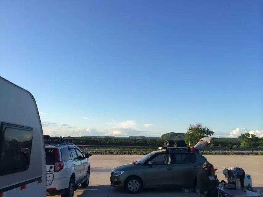 呼玛，黑龙江省的一个边境小城，今天我们没有进城，就在紧挨着黑龙江，对面就是俄罗斯