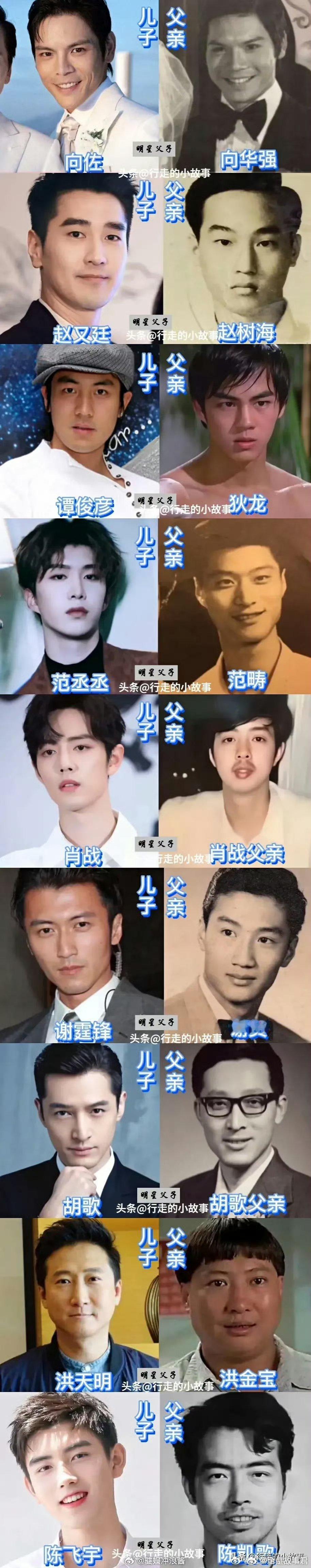 高颜值父子代表，非谢贤与谢霆锋莫属。  