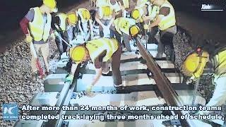 中企完成全长575公里，非洲首条沙漠重载铁路铺轨工程，铁矿石来源多元化!

非洲