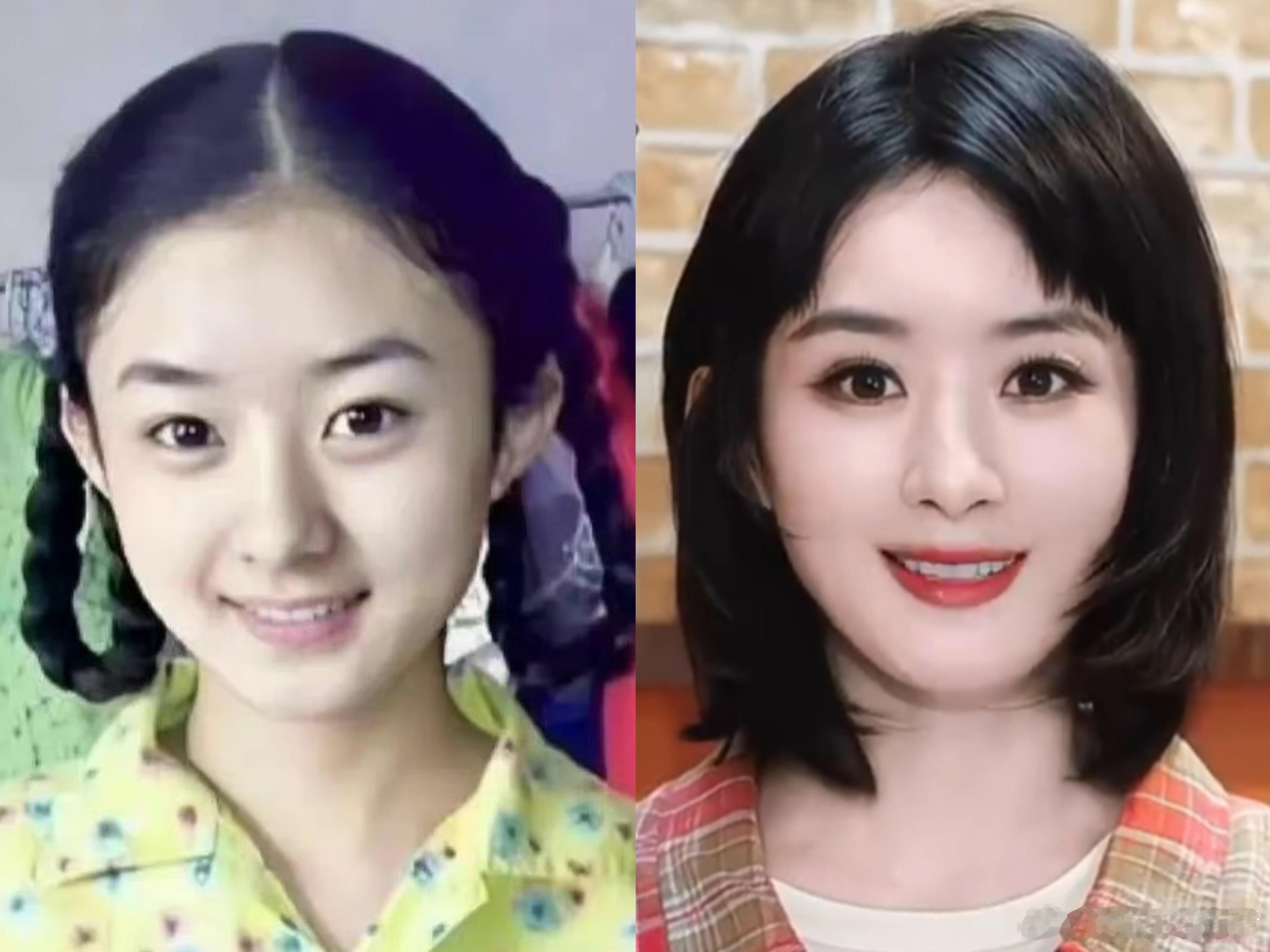 赵丽颖的二十年天然美女，没什么改变，20年一晃而过，38岁正是闯的年纪，她现在怎