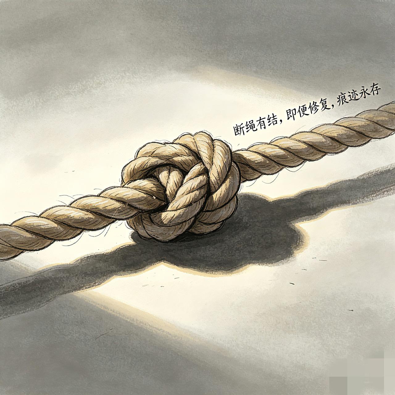 都说破镜能重圆？其实断绳再系，结永远都在
 
今早去便民菜场，见王大妈用塑料绳捆