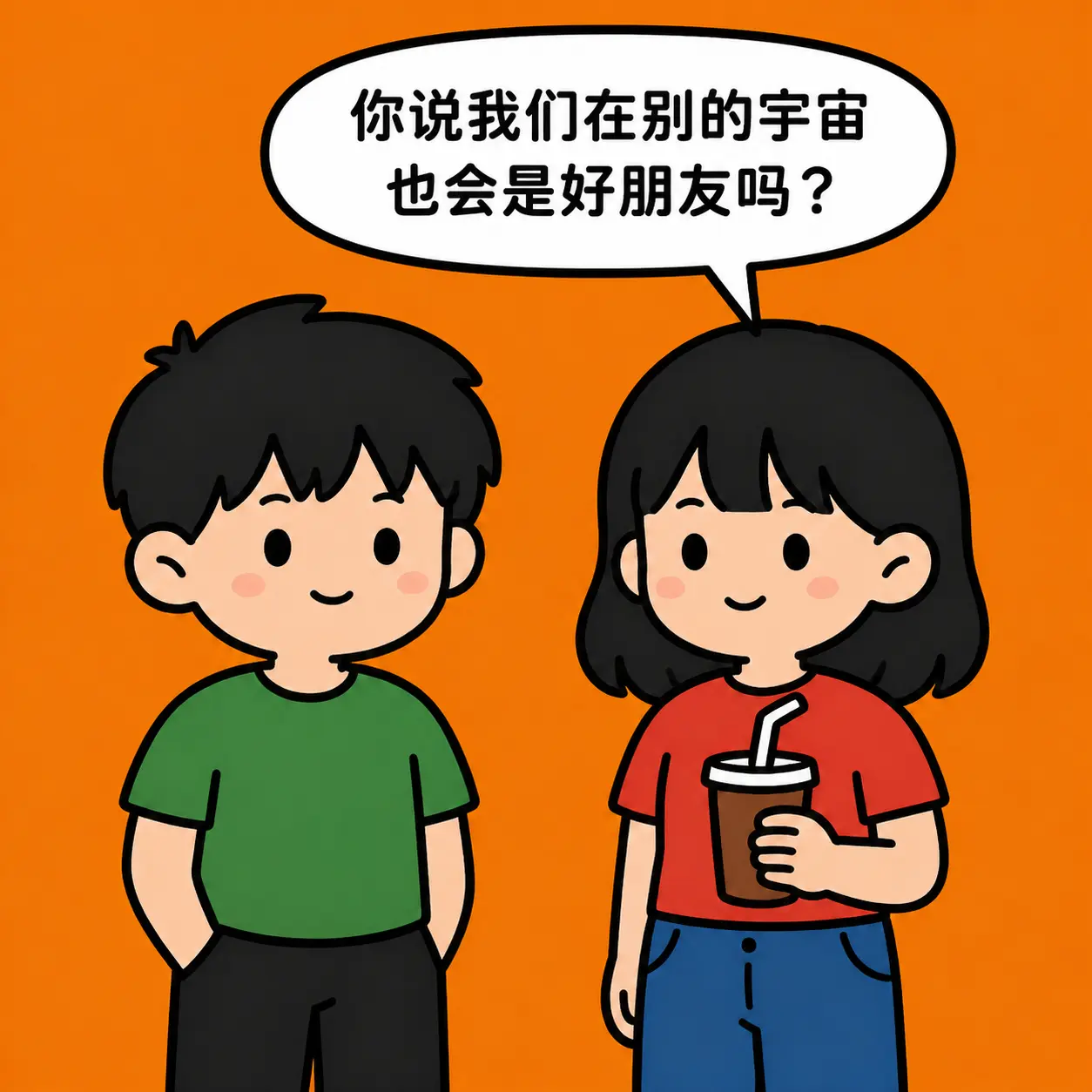 你说我们在别的宇宙也会是好朋友吗？