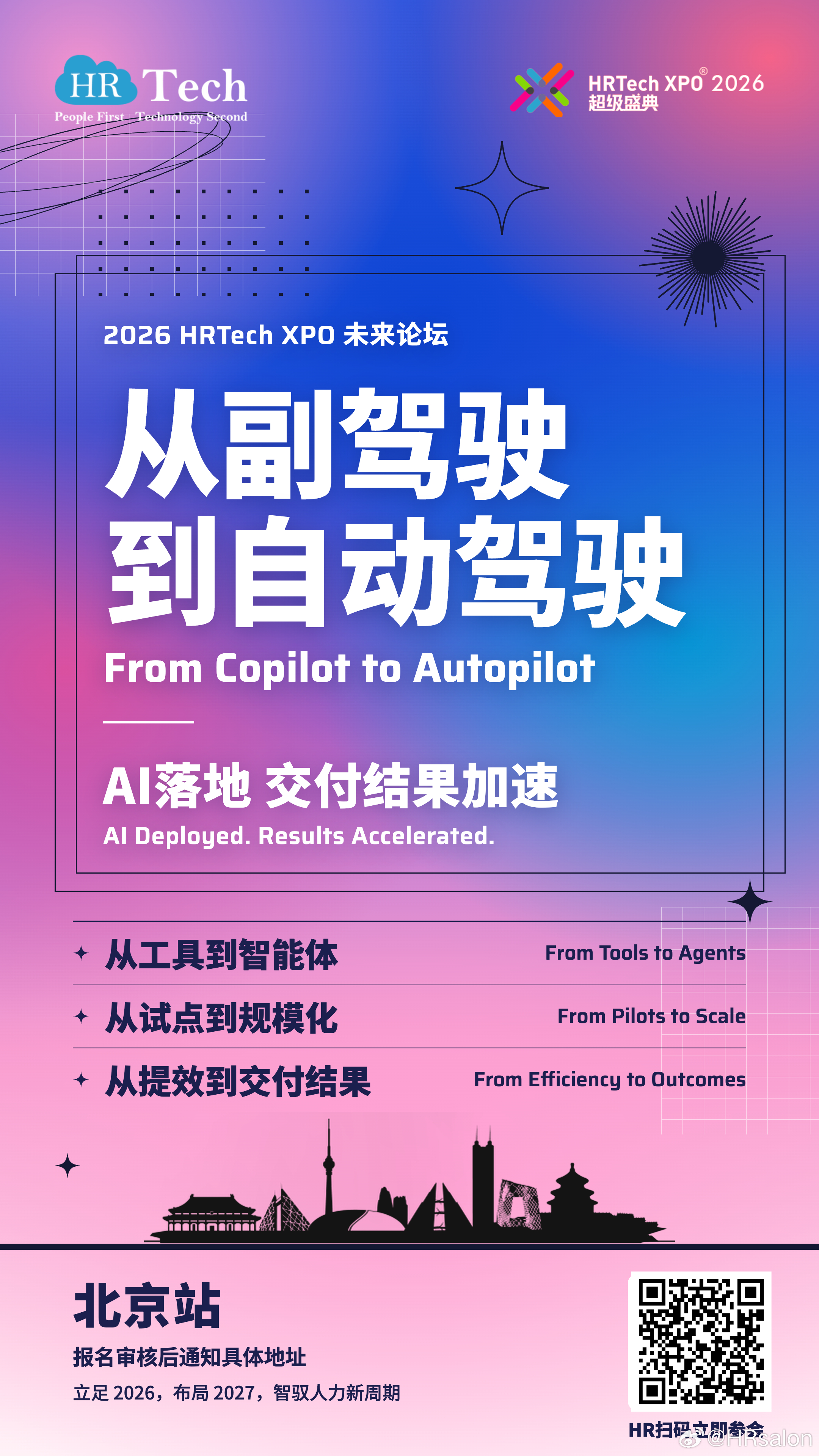 AI落地，交付结果加速！2026 HRTech XPO 未来论坛·北京站火热报名