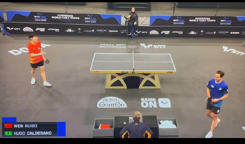 WTT多哈球星挑战赛，
男单温瑞博在半决赛3：2击败了雨果，
与周启豪会师决赛，