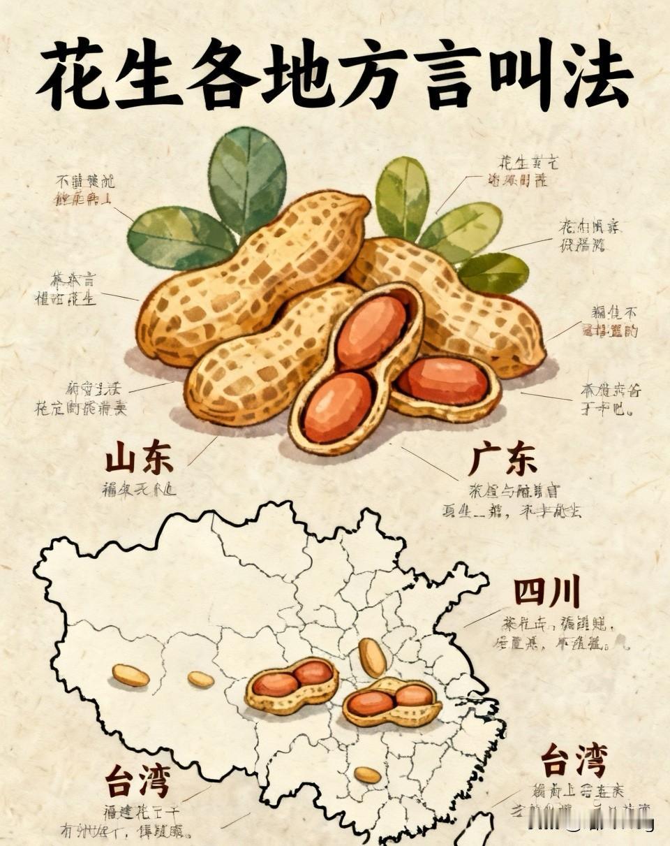 花生各地方言叫什么花生难道还有方言吗？