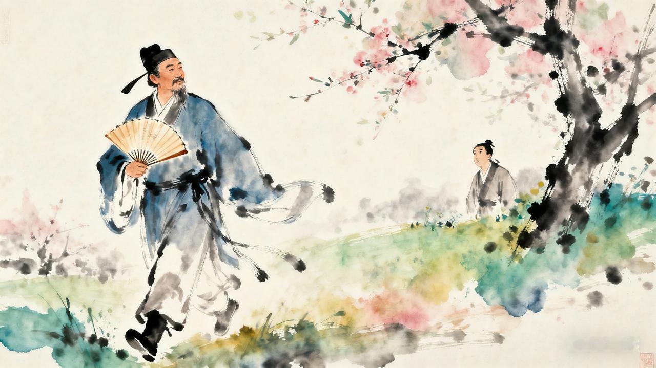 《春日偶成》

朝代：宋朝 | 作者：程颢

云淡风轻近午天，傍花随柳过前川。