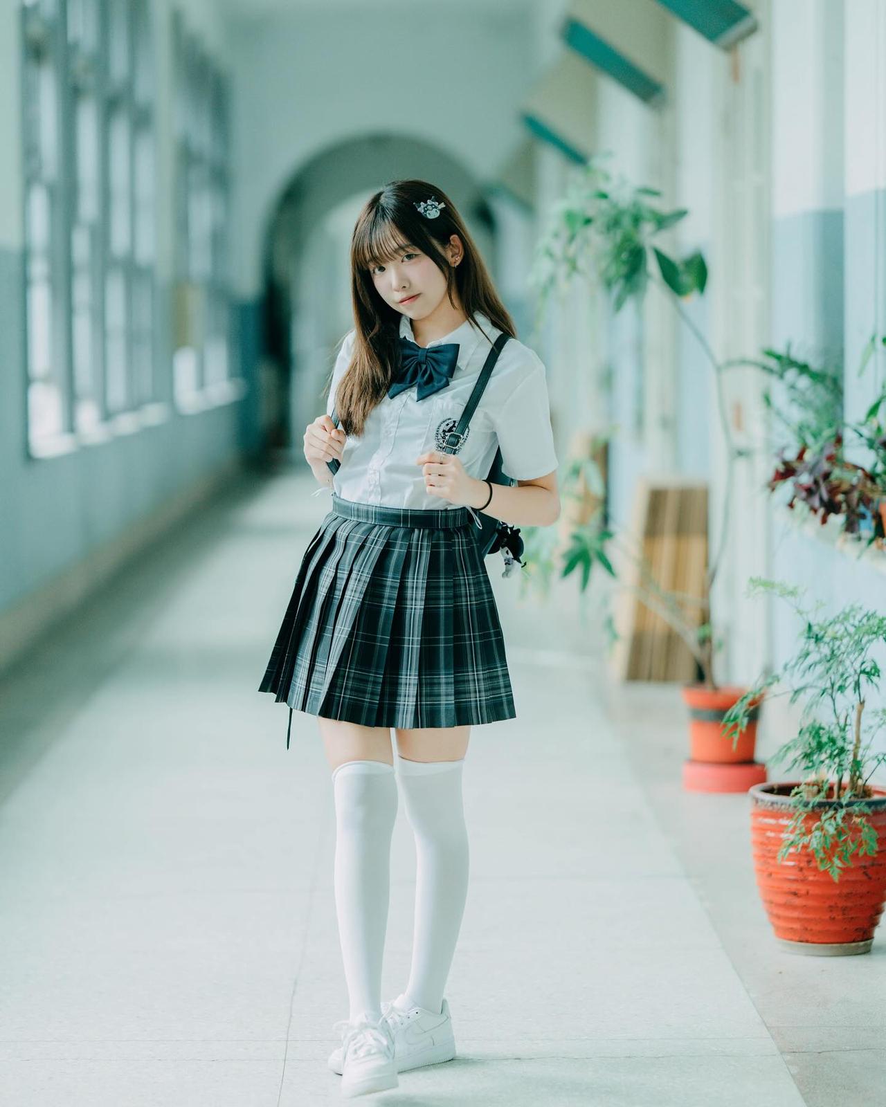 jk穿搭 甜系女孩 清纯甜美 小短裙 制服
