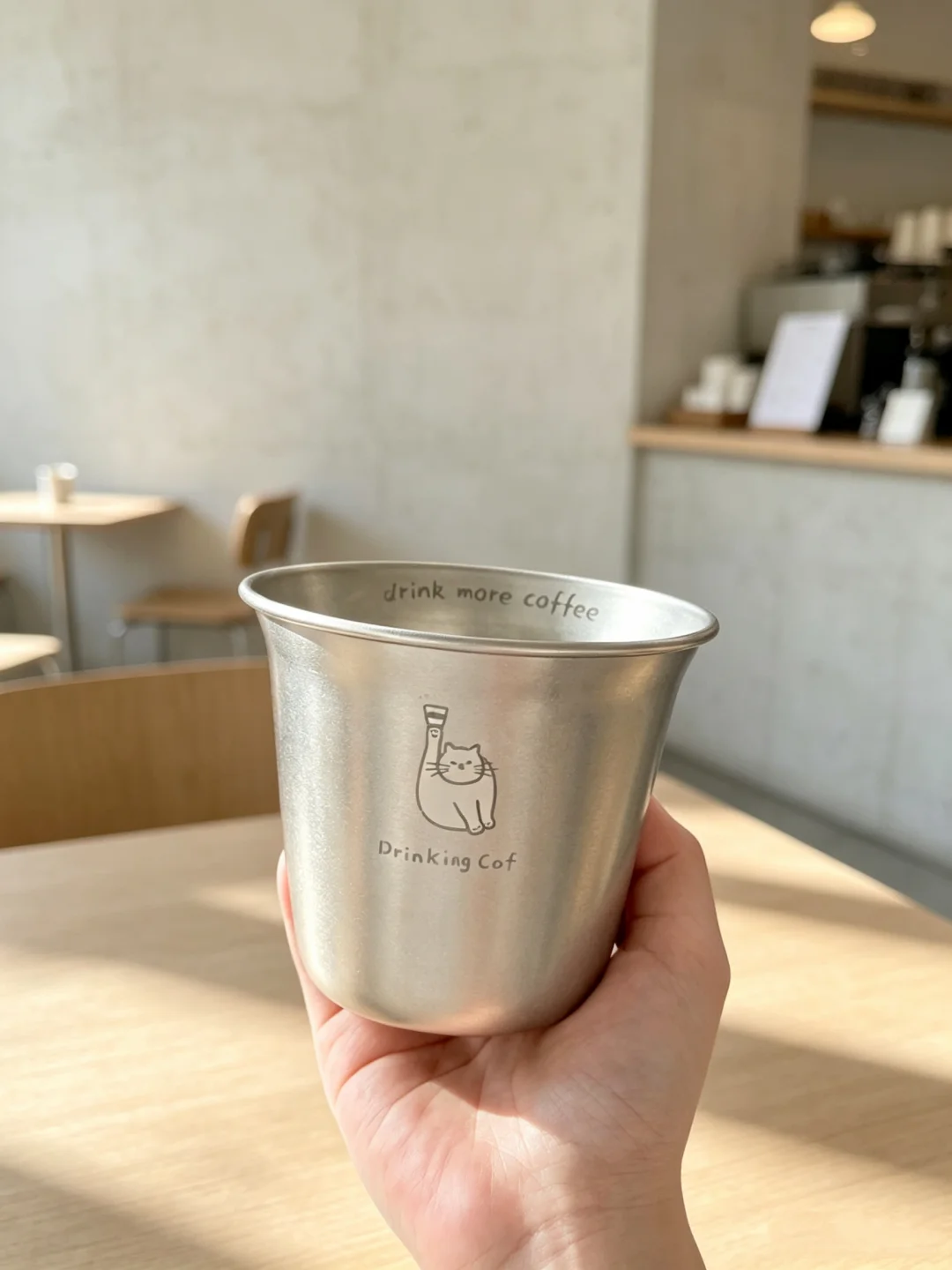 ☕drink more coffee｜不锈钢小猫杯🐱