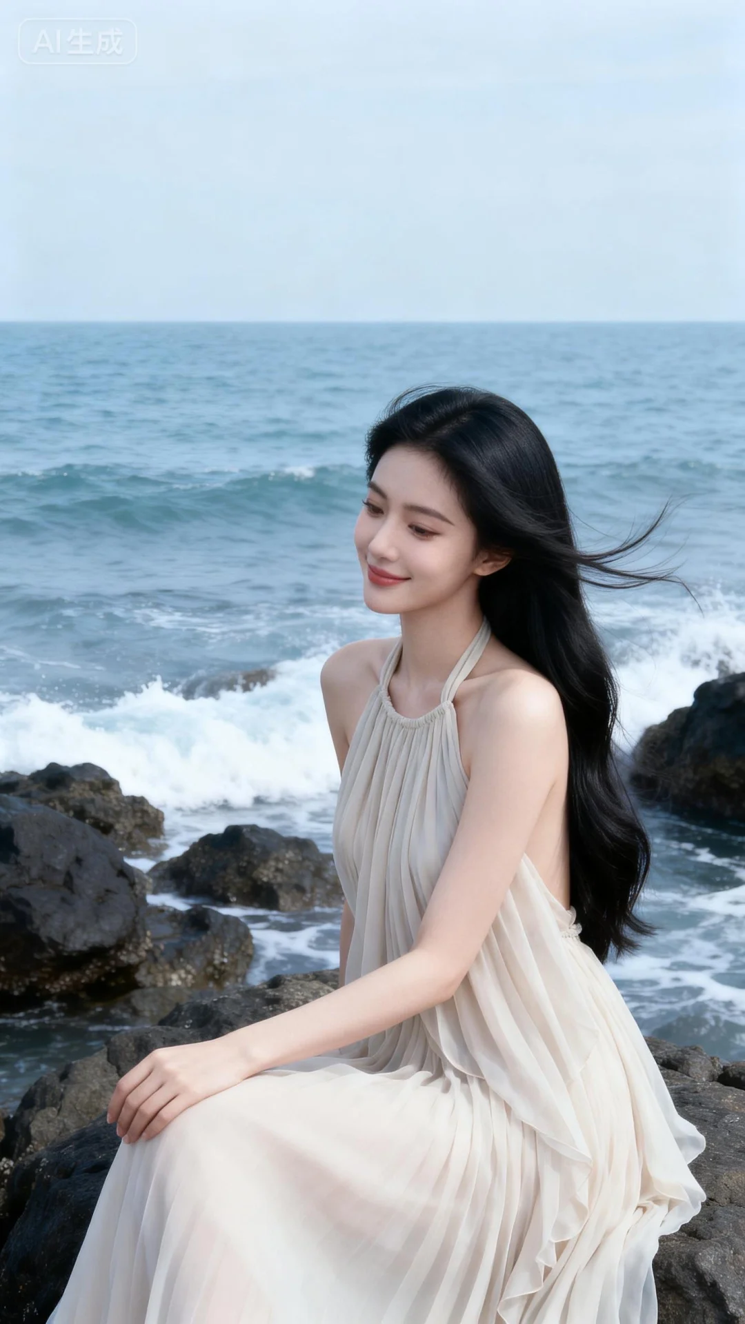 高颜值千金系公主气质美女，冷白皮，娇羞浅笑，气质风格少女系，氛围慵懒，20岁左右