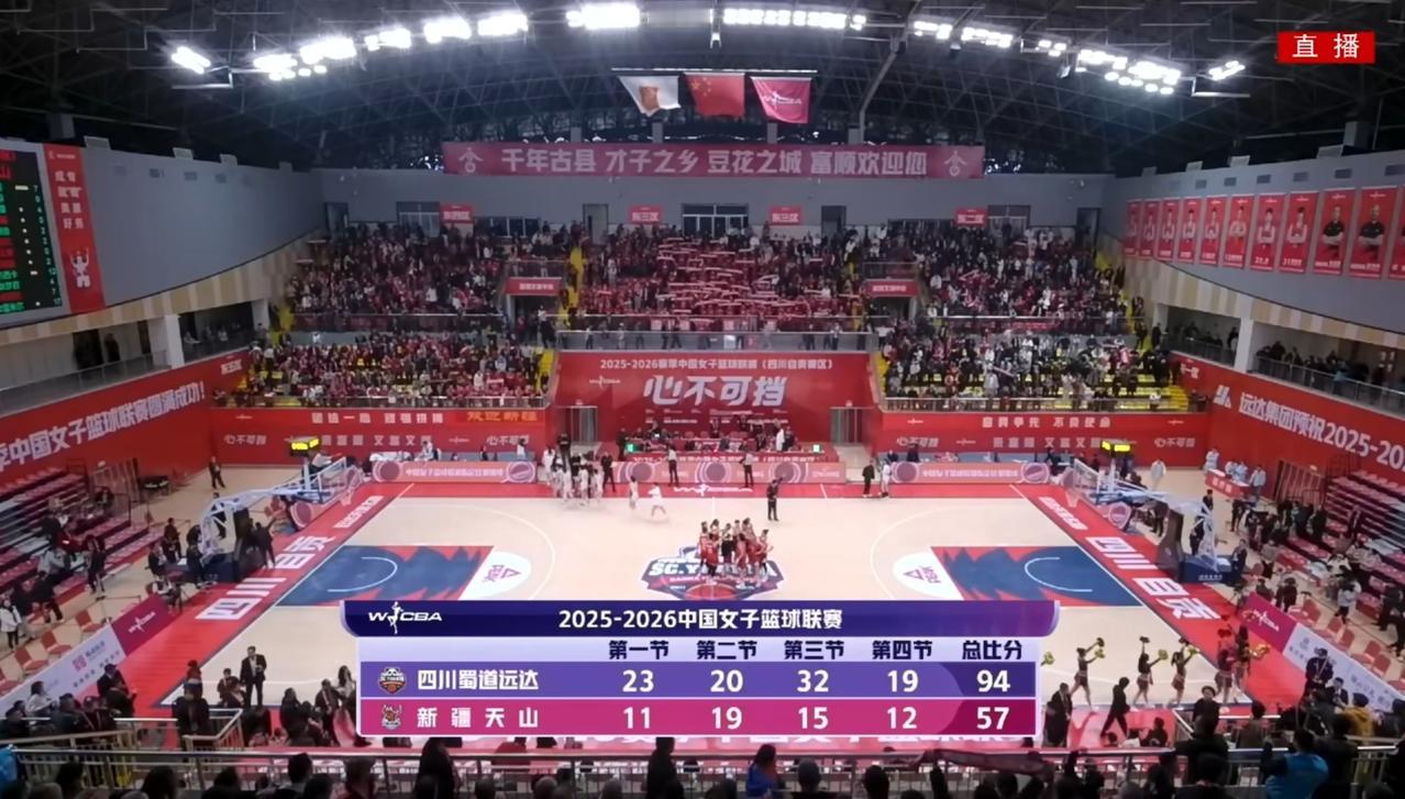 在刚刚结束的一场WCBA常规赛中，
主场作战的四川女篮，
大比分战胜了新疆女篮，