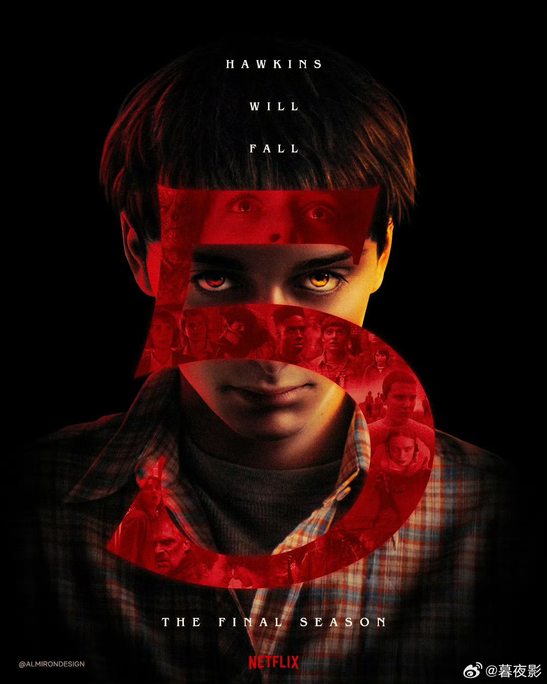 [心]《怪奇物语》第五季最终季曝光超帅饭制海报[憧憬][色][舔屏]！！距离开播