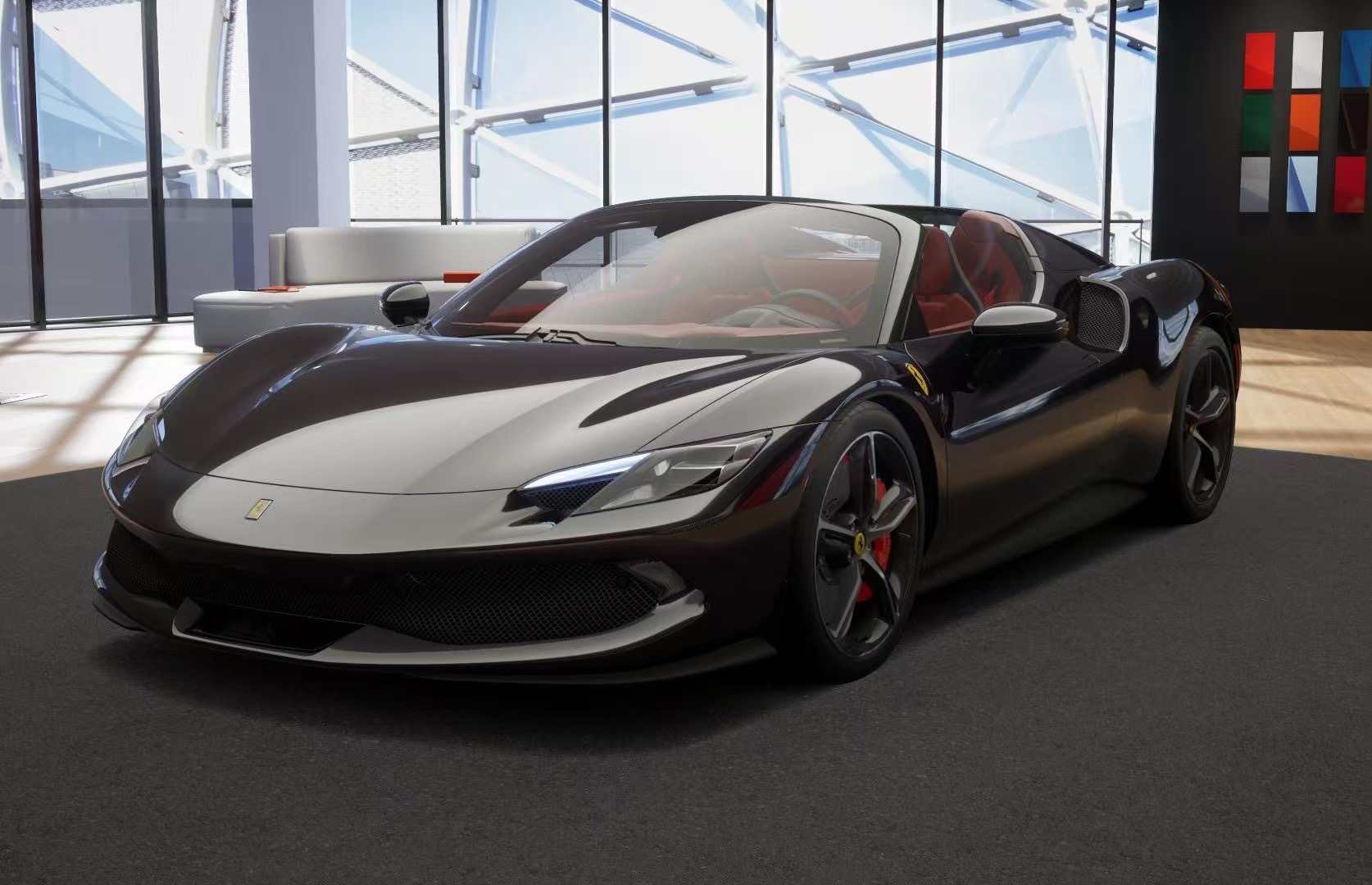 法拉利 296GTS 黑红 全新现车 