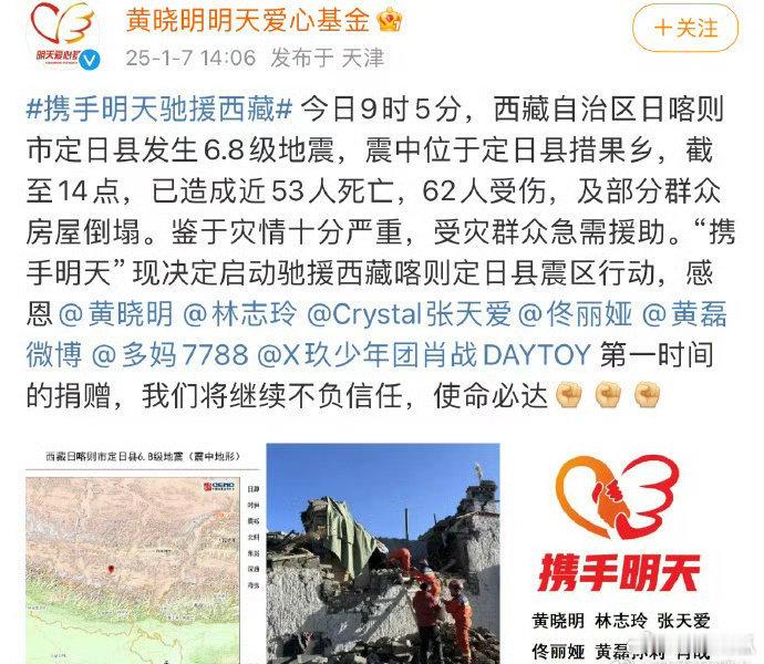 肖战第一时间驰援西藏捐赠了200w物资 