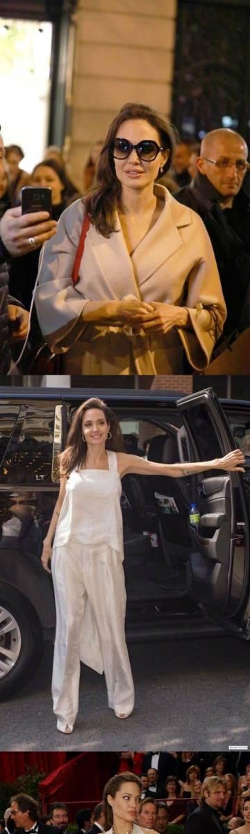 Angelina Jolie 安吉丽娜.朱莉的老钱风穿搭，每一套造型都很简约大气