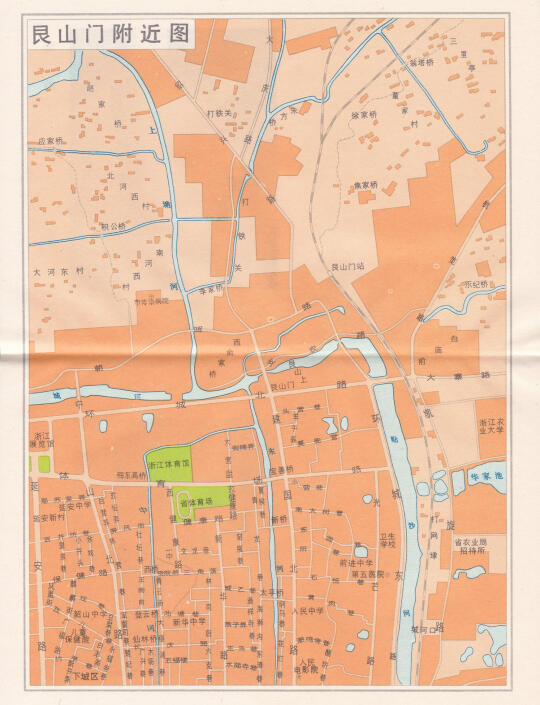 1981年杭州艮山门附近地图