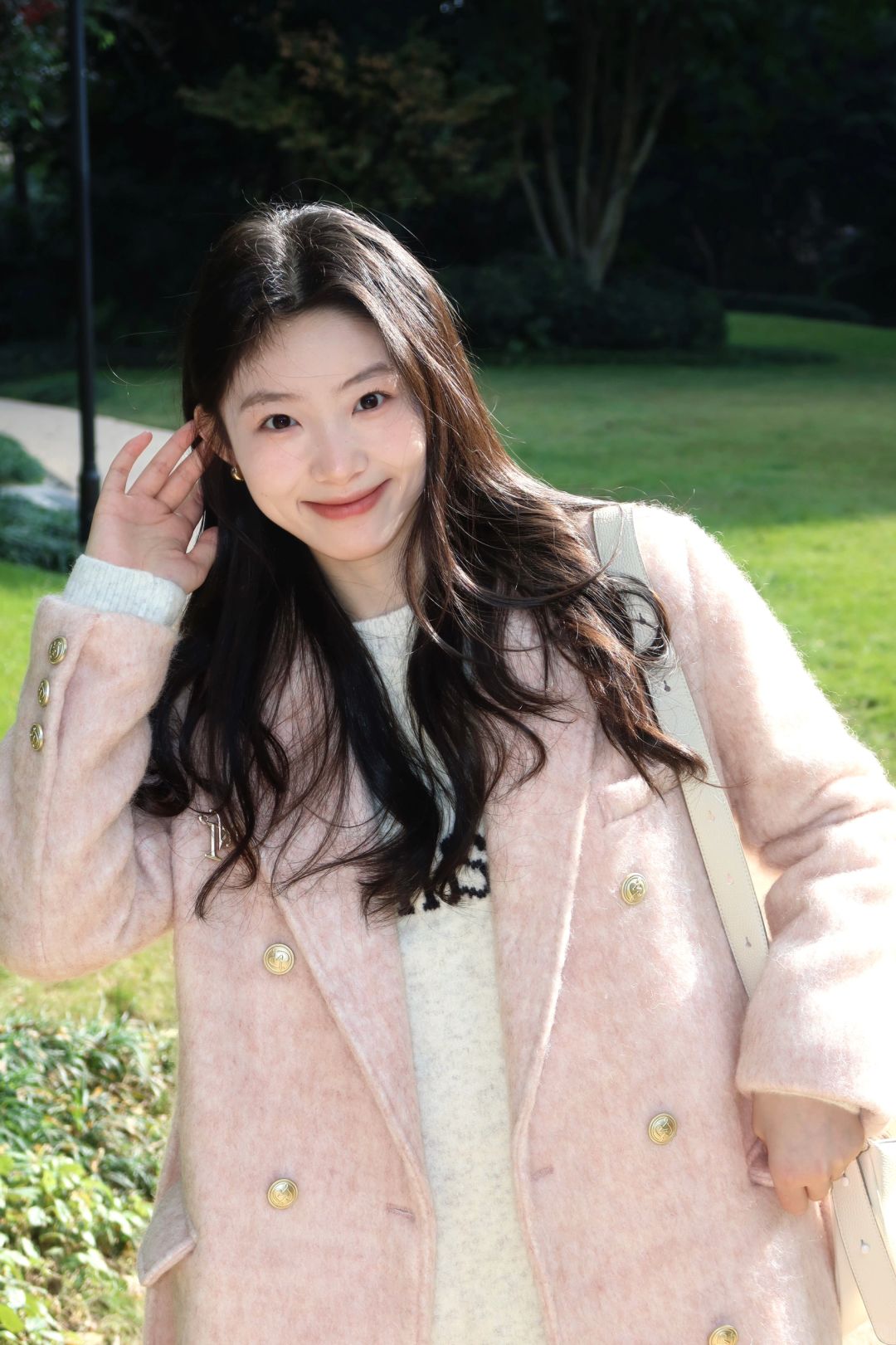 粉色大衣谁懂啊🥰🥰