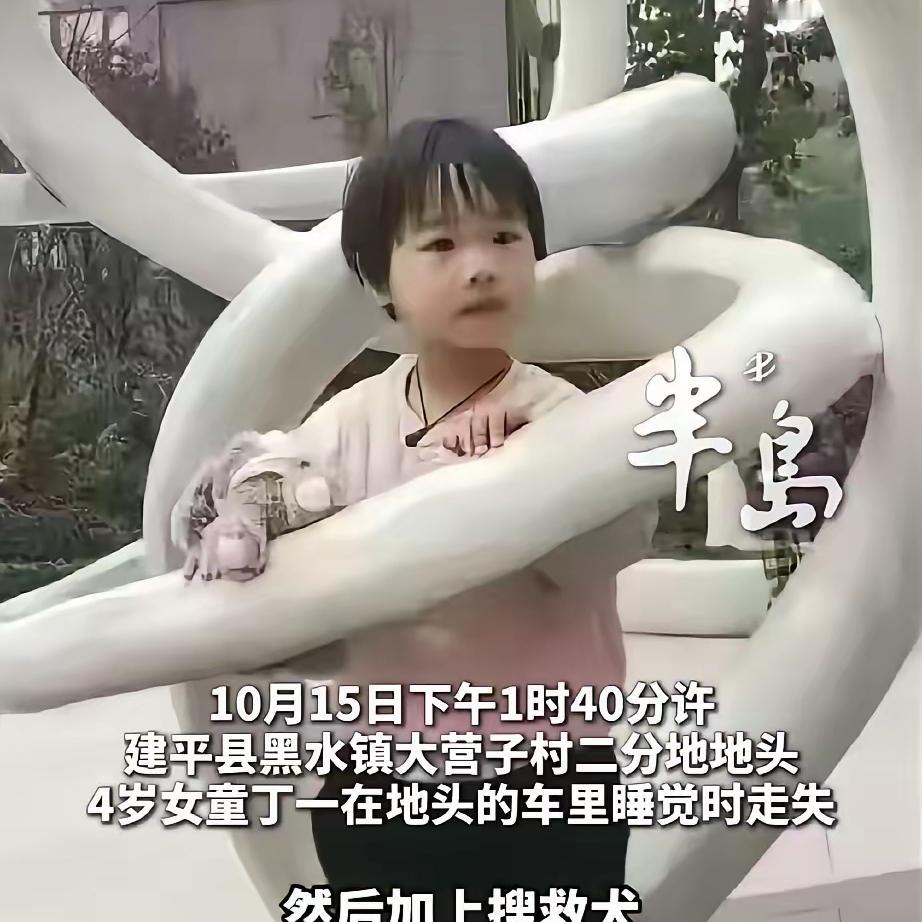 好消息！辽宁黑水镇那个在面包车里睡觉走失的四岁女孩丁一找到了！
 
搜寻的人说，