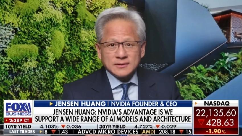 黄仁勋:很遗憾！零、零还是零！

昨天，带着亮眼的第三季度财报，黄仁勋做客福克斯