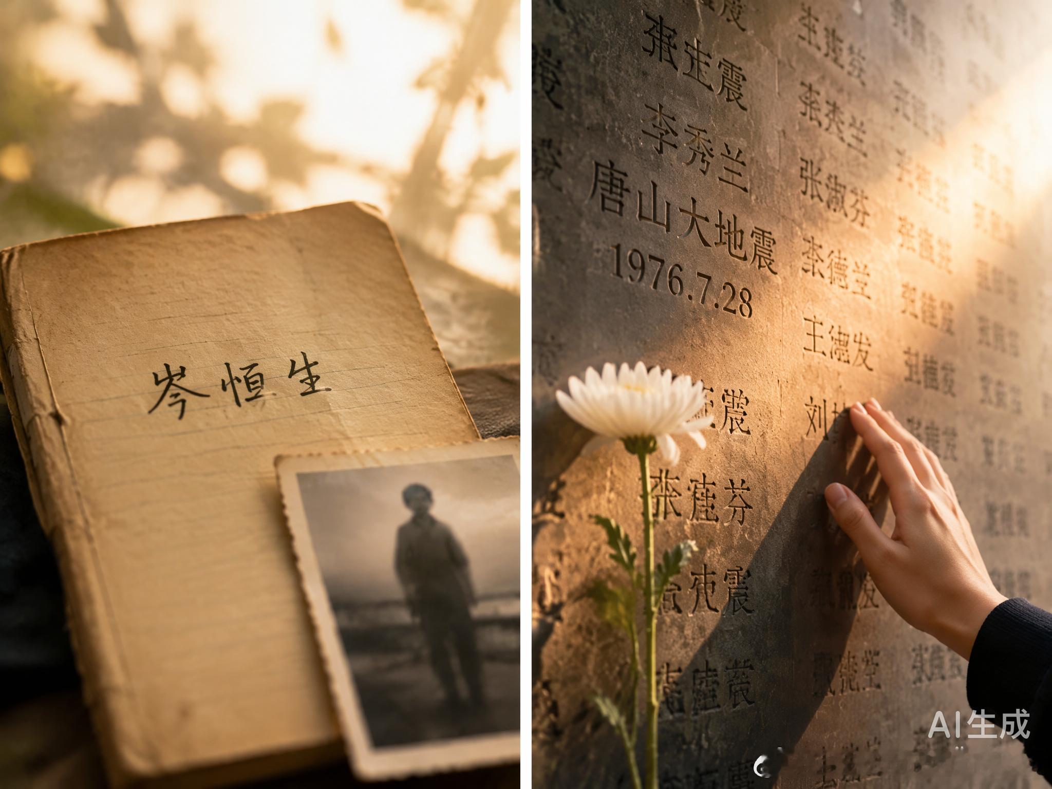 看到“地震50年后突然搜到已故父亲名字”这个热搜，心里像是被什么东西轻轻撞了一下