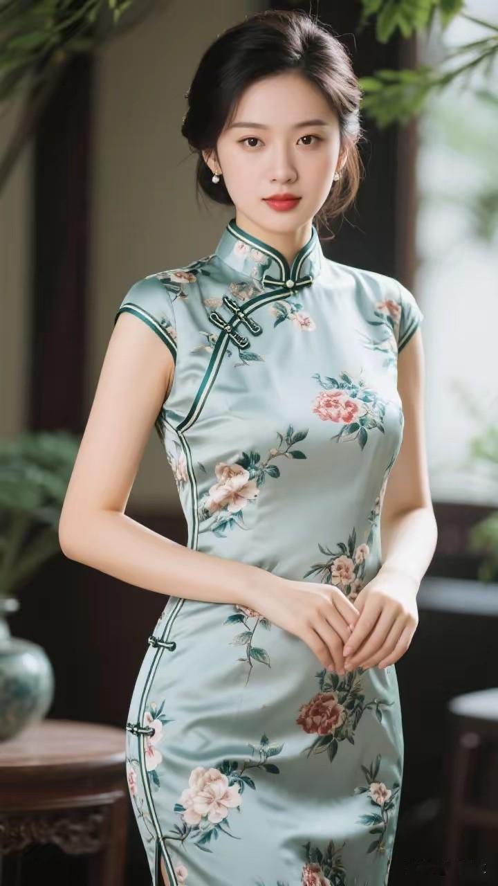 东方旗袍，国风古韵。
历史传承，经久不衰。
中西融合，多元幻彩。
修身裁剪 ，盘