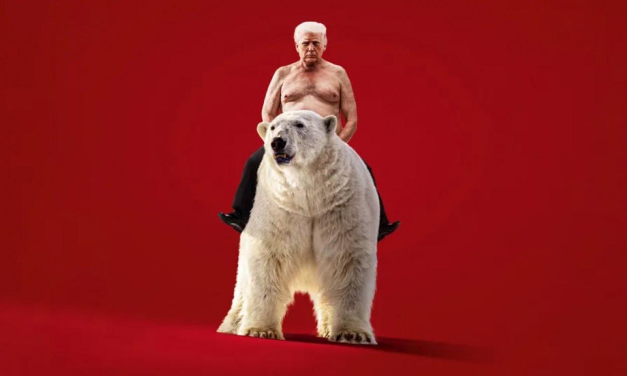 《经济学人》封面：特朗普化身 “政治熊” 征服者。
英国《经济学人》杂志将格陵兰