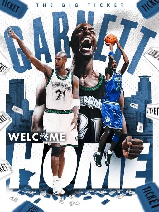 狼王归巢，9年了，终于回来了！明尼苏达的图腾！老狼王！加内特正式宣布回归森林狼团