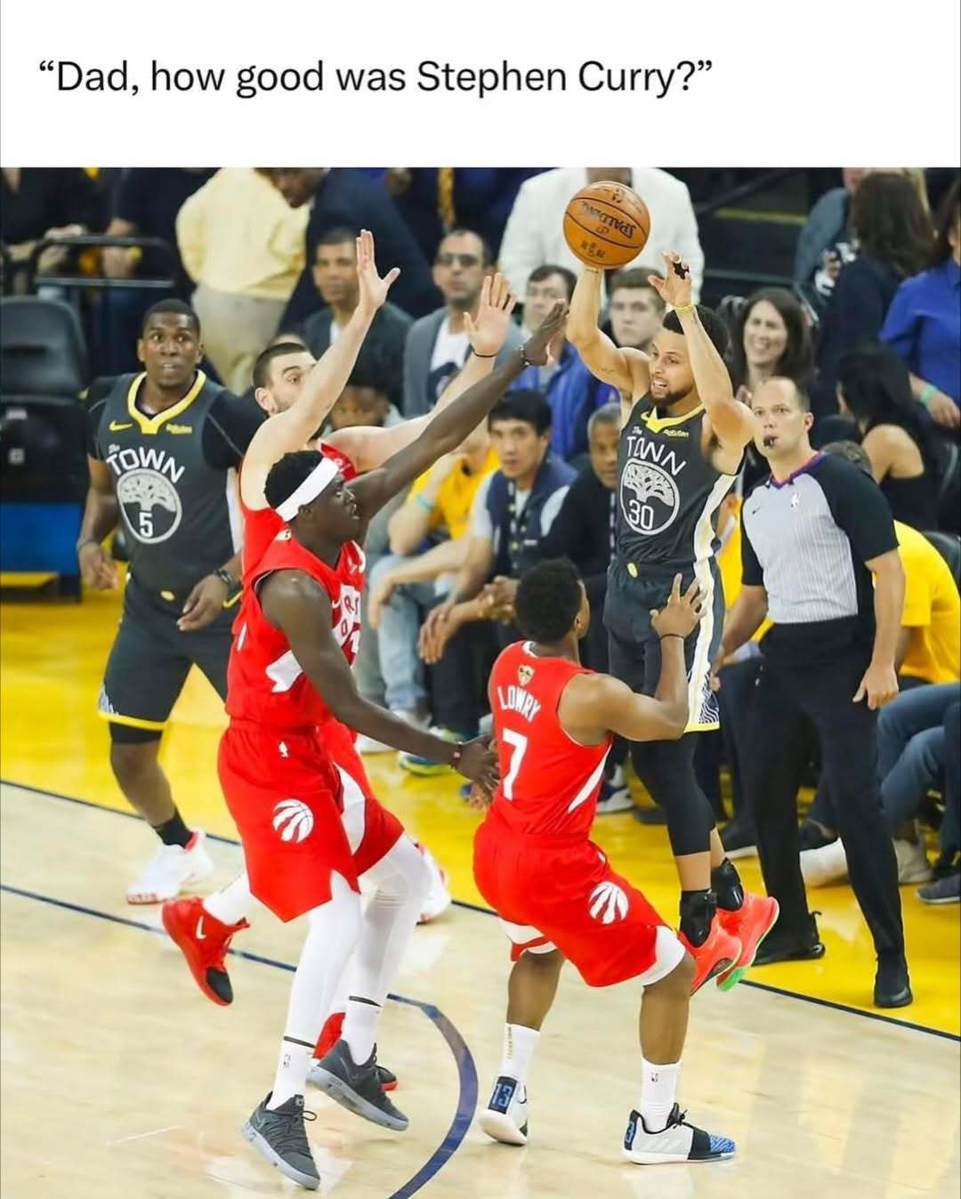 一人拿球 五人恐慌库里金州勇士