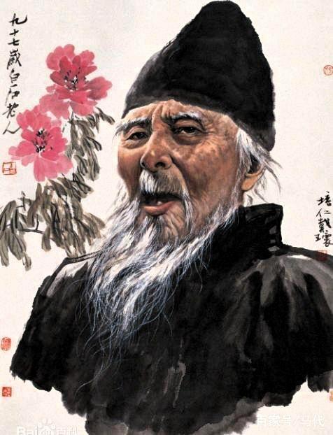 这两幅广东省的画家所绘的《齐白石画像》。哪幅更入眼？
第一幅是深圳著名画家、深圳