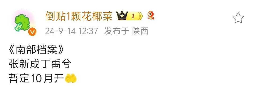 #南部档案张新成丁禹兮##张新成丁禹兮南部档案# 网传🍉《南部档案》暂定张新成
