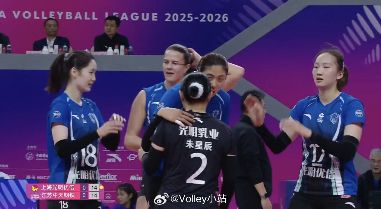 上海女排比分追平，14-14排超联赛2025-2026中国排球超级联赛